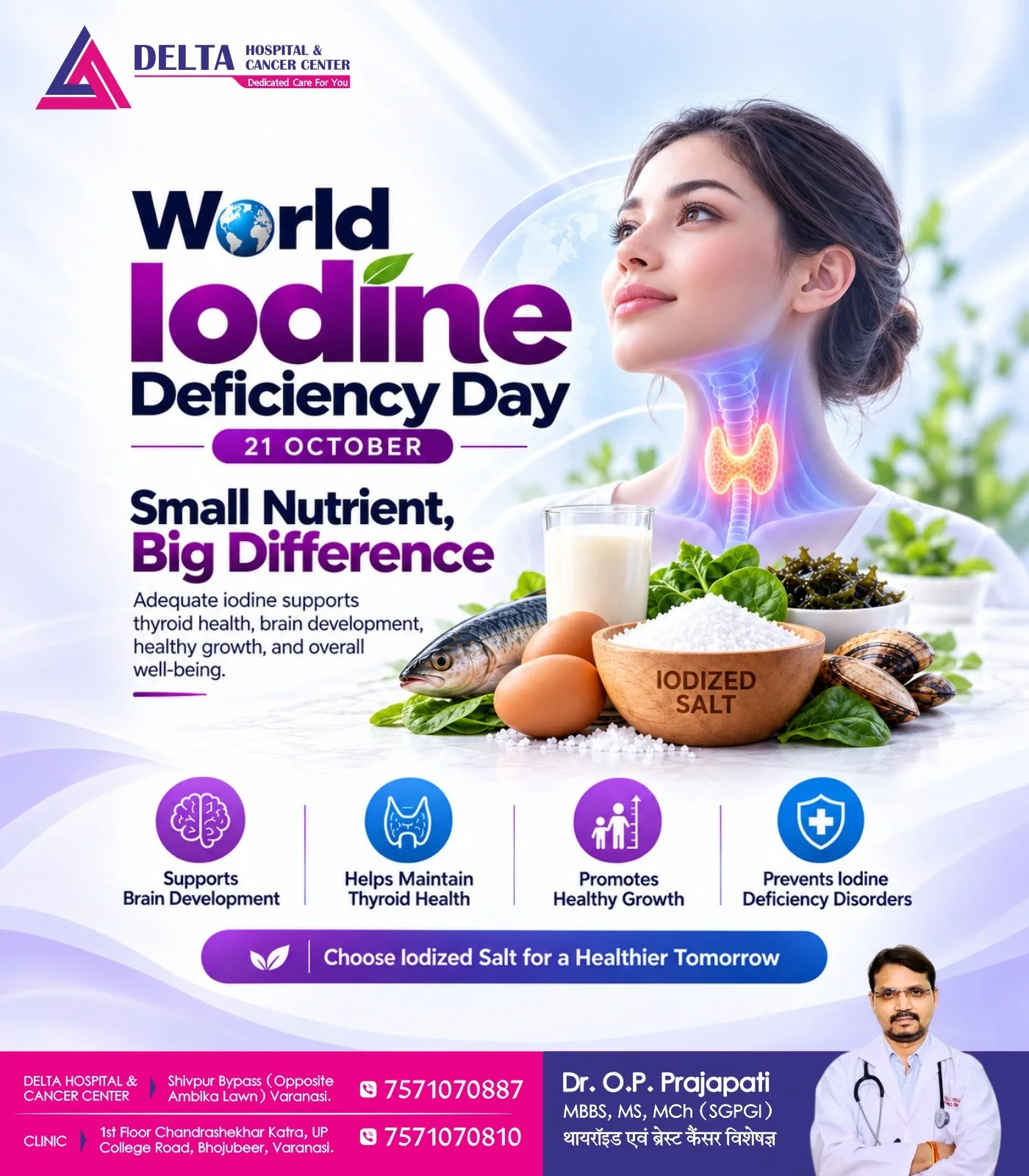 World Iodine Deficiency Day 2026: आयोडीन की कमी से थायरॉइड और मस्तिष्क पर क्या असर पड़ता है? जानें लक्षण, कारण और बचाव